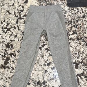 Gymshark Gray Leggings with Elastic Waistband and Tapered Legs